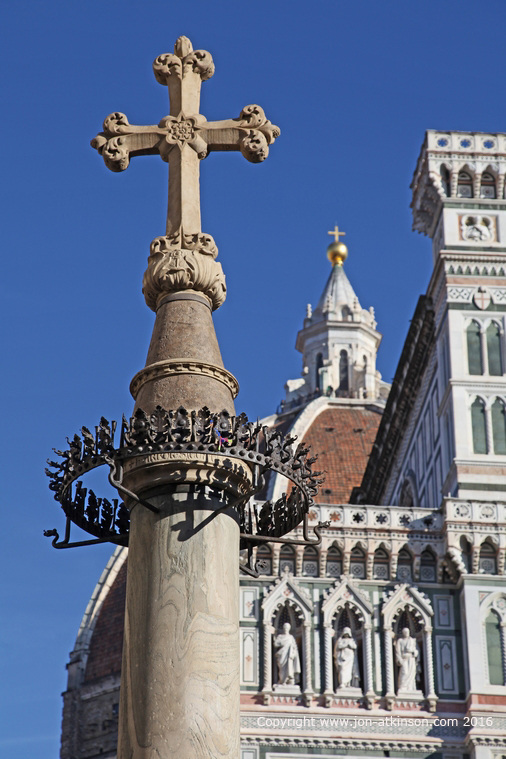 Cross Outside The Cathedral Of Santa Maria Del Fiore, Florence